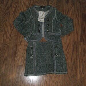 NWT Hanna Banana two piece Suit Outfit Matching Jacket & Skirt size 6